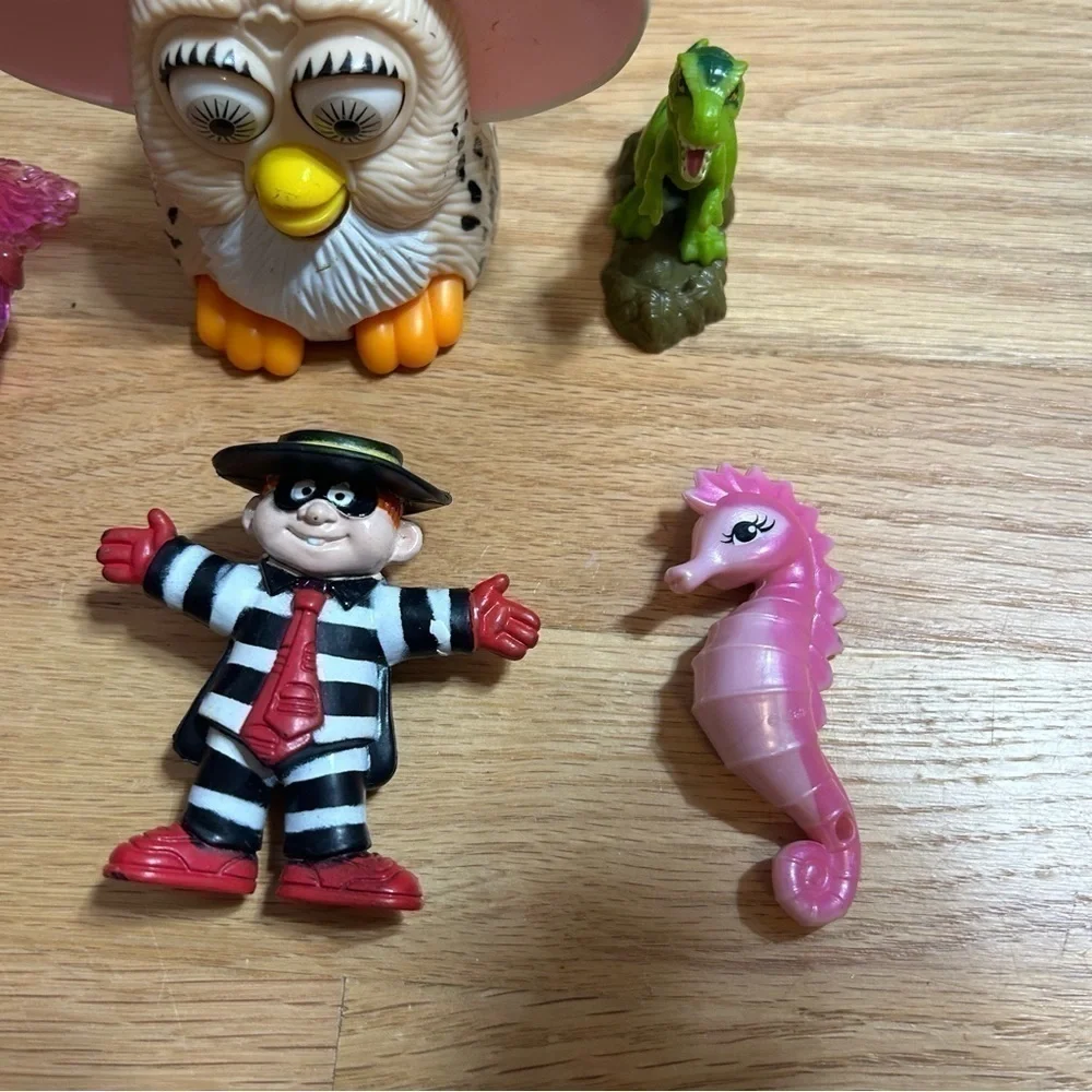 Furby Lavagirl McDonald’s Dinosaur Hamburglar Seahorse Toy Bundle Lot